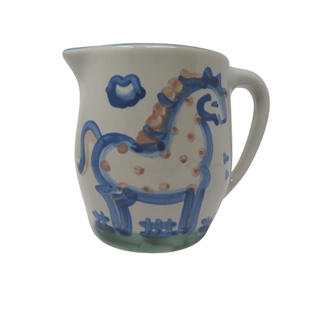 M A Hadley Pottery Spotted Horse Small Pitcher Creamer The End Vintage Stoneware